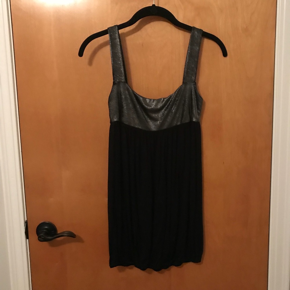 Fighting Eel Black Metallic Cocktail Dress Size XS